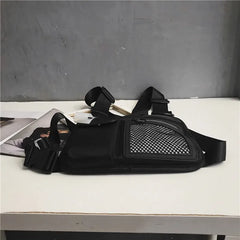 Reflective Chest Bag Nylon Geometric Street Wear Crossbody Bag