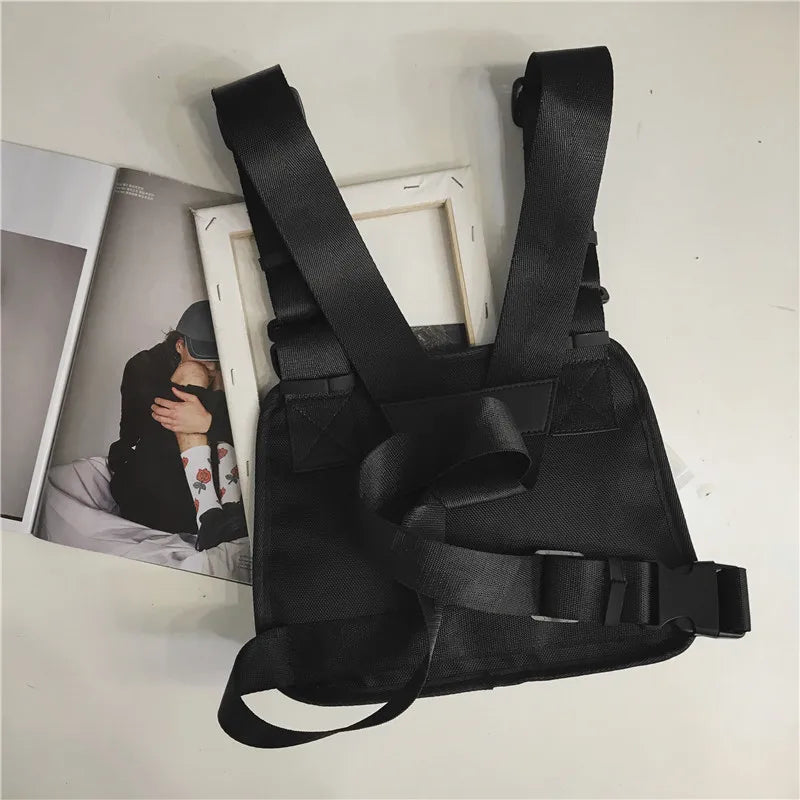 Reflective Chest Bag Nylon Geometric Street Wear Crossbody Bag