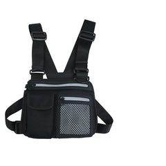 Reflective Chest Bag Nylon Geometric Street Wear Crossbody Bag
