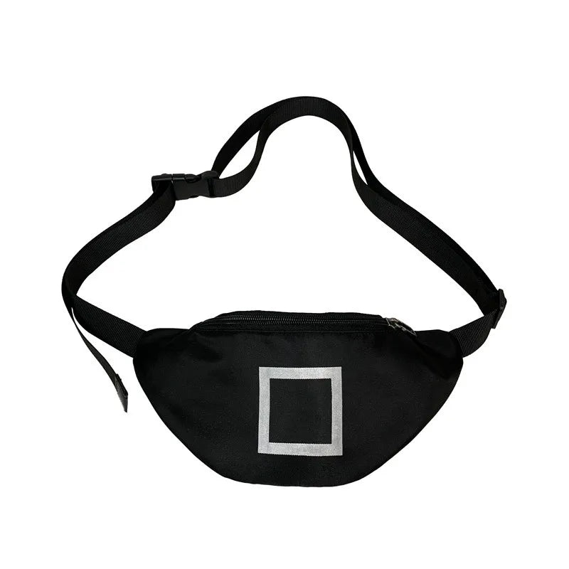 Reflective Geometric Pattern Chest Waist Bag Fanny Pack Mini Crossbody Phone Bag