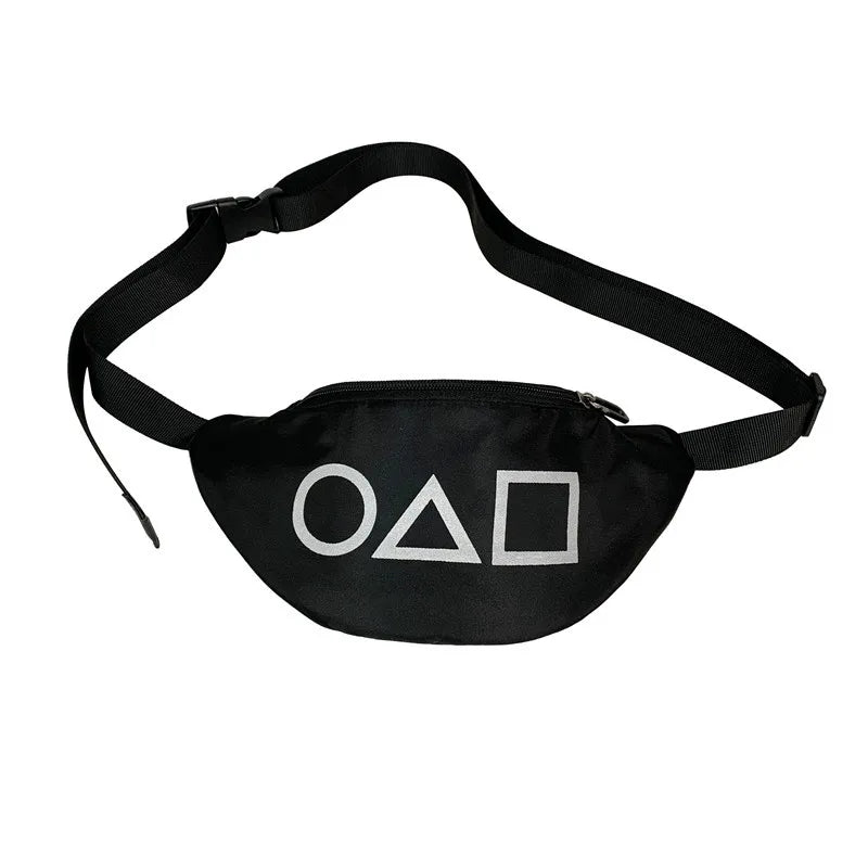 Reflective Geometric Pattern Chest Waist Bag Fanny Pack Mini Crossbody Phone Bag