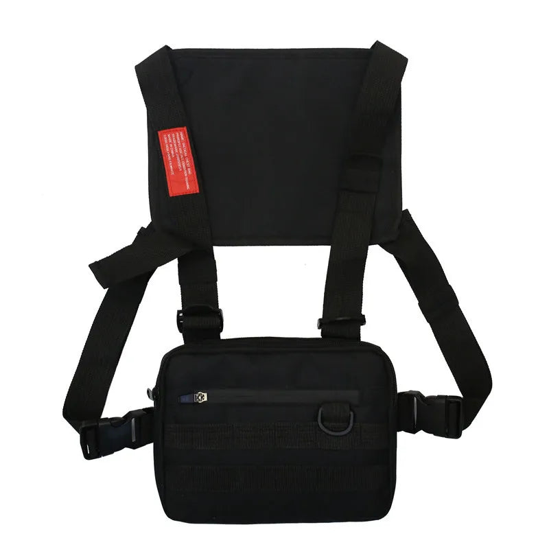 Reflective Streetwear Tactical Vest Chest Bag Hip Hop Crossbody Techwear Pack