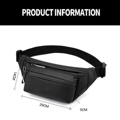 Reflective Zipper Chest Bags for Women PU Leather Multifunction Three Pockets