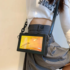 Transparent Reflective Chain Messenger Bag Mini Shoulder Bag