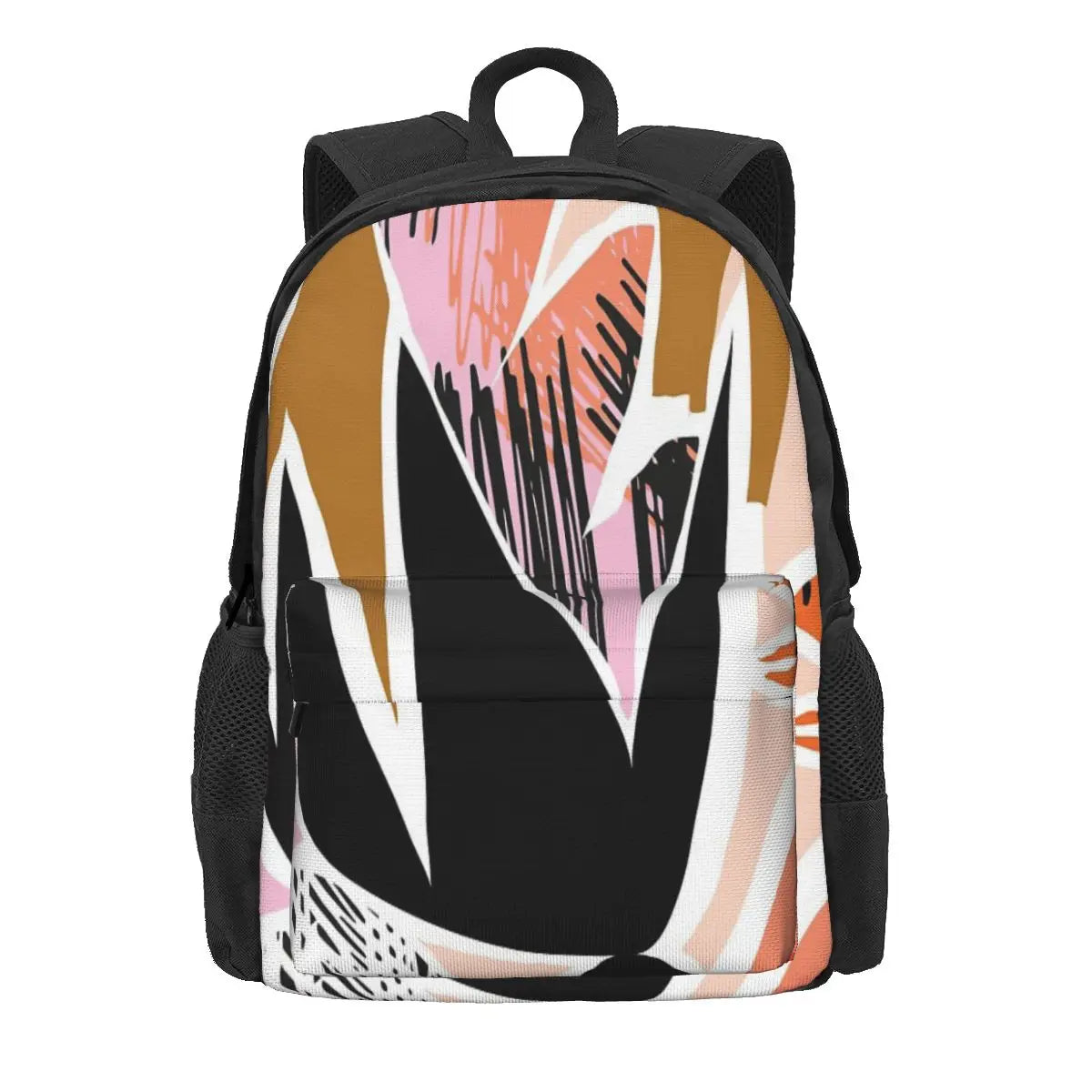 Bright Abstract Print Backpack Travel Bag Men Women
