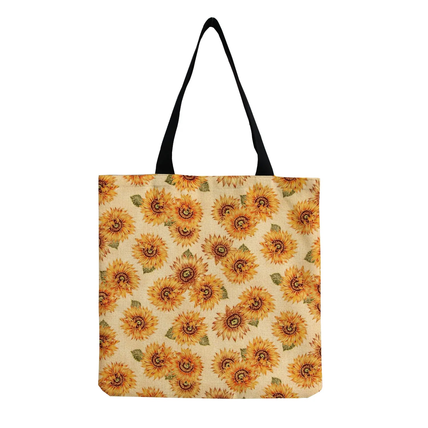 Floral Art Open Belt Tote Bag Lady Daisy Plant Eco Friendly Handbag