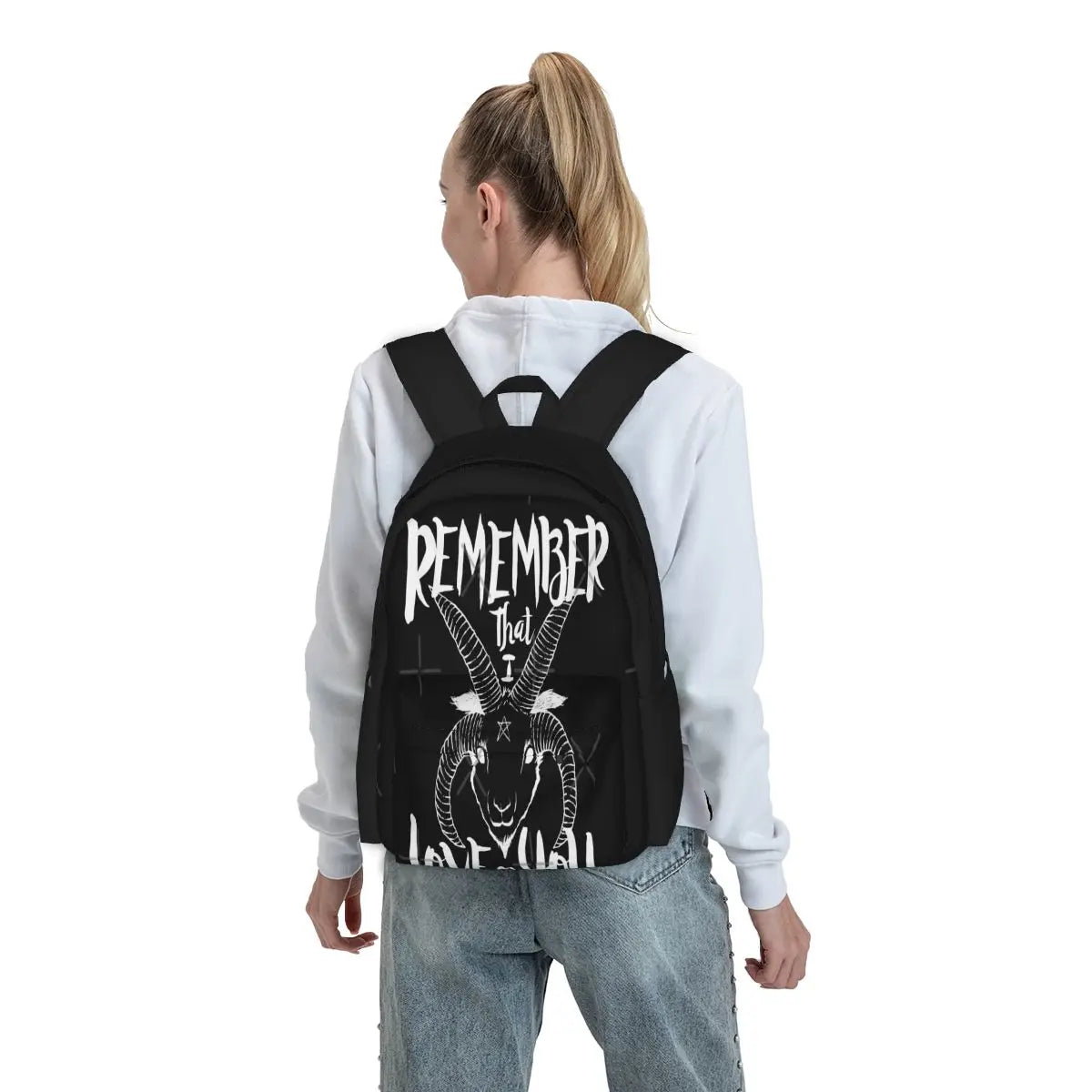 I Love You Backpacks Men's Bags Women Zipper School Girls