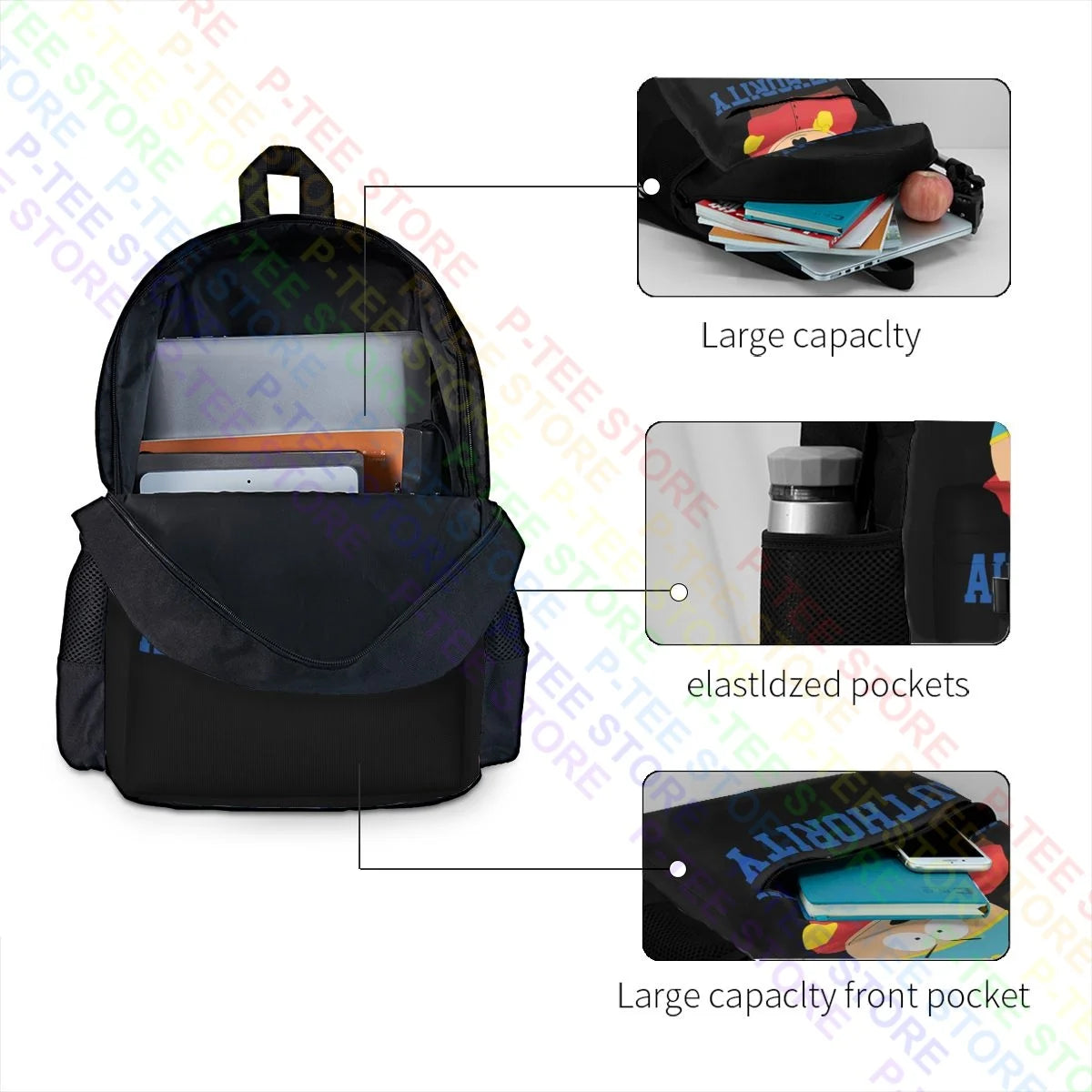 Respect My Authority Cartman Backpack Vintage Eco-Friendly