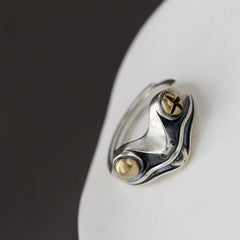 925 Silver Delicate Frog Opening Ring