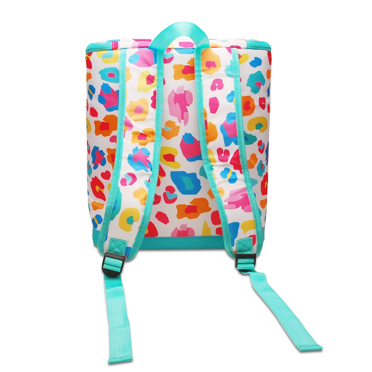 Nylon Cooler Backpack Multi-leopard Print Lunch Bag