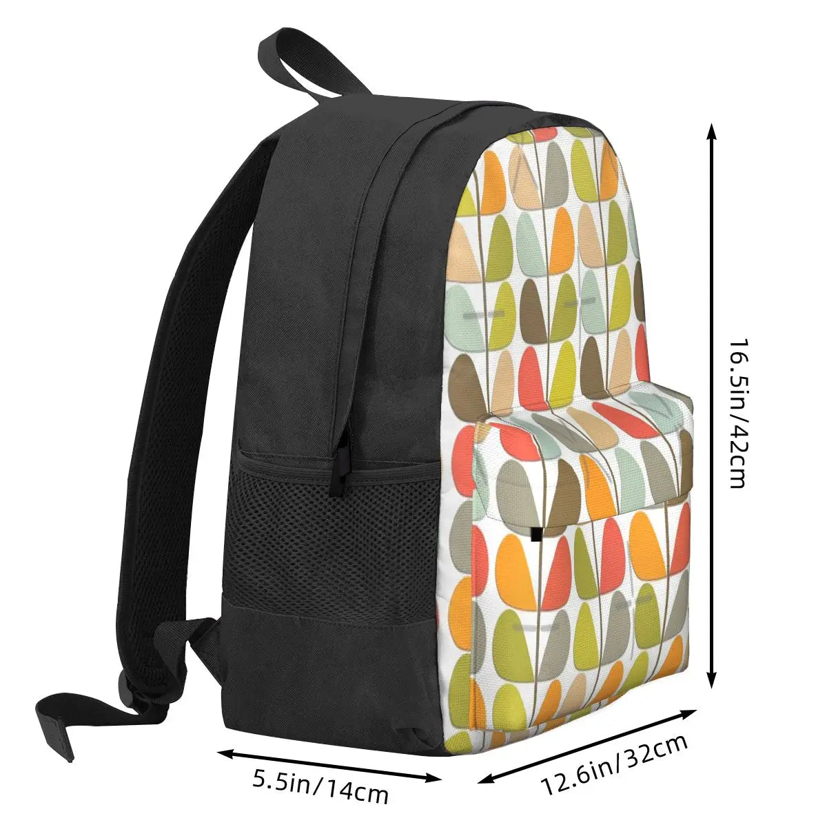Retro 60s Midcentury Modern Pattern 1 Backpacks For Men and Women