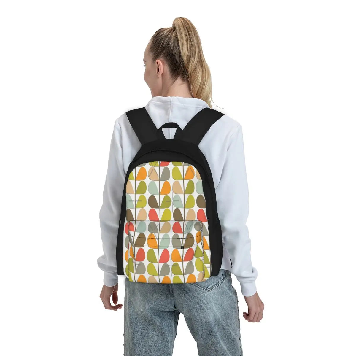 Retro 60s Midcentury Modern Pattern 1 Backpacks For Men and Women
