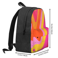 Retro 70S Pink & Orange Swirls Backpack Men's Women's Unisex School Bag