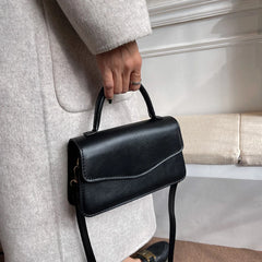 Retro All-match PU Leather Shoulder Bag Women Solid Crossbody Bags