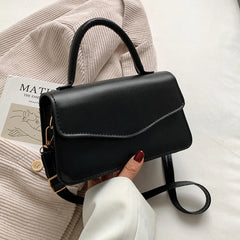 Retro All-match PU Leather Shoulder Bag Women Solid Crossbody Bags