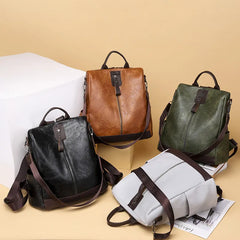 Retro Anti Theft Travel Backpack Large Capacity Student School Bags
