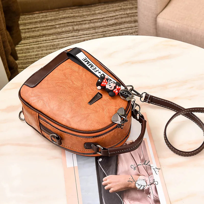 Small Fresh Women's Bag Retro Backpack College Style Multifunctional Backpack