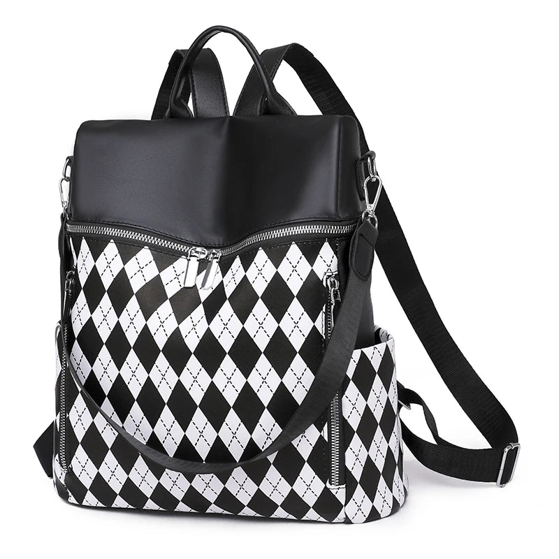 Retro PU Leather Rucksack Travel Backpack Women Shoulder School Bags