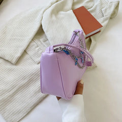 Retro Butterfly Chain PU Leather Shoulder Bag