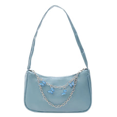 Retro Butterfly Chain PU Leather Shoulder Bag