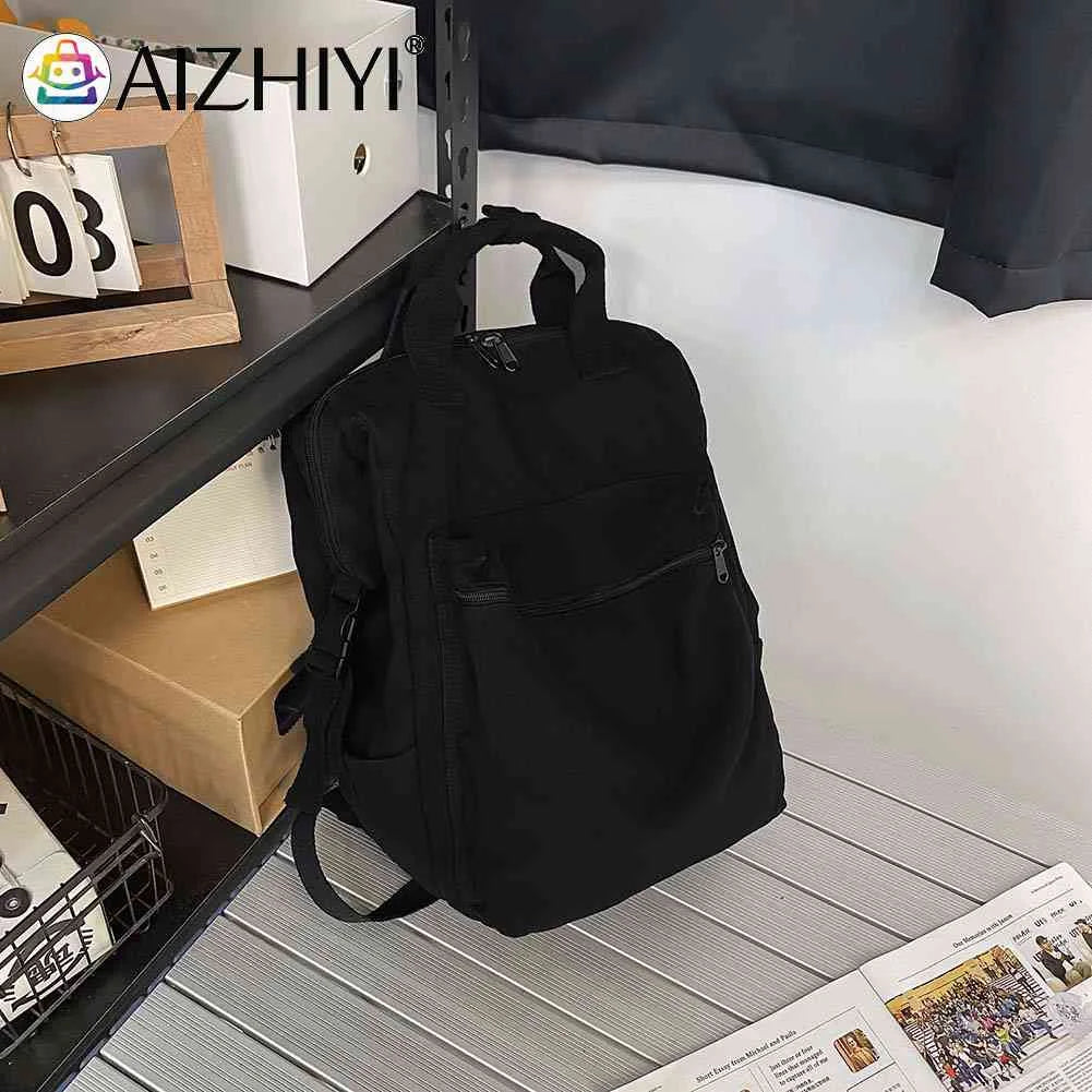 Retro Canvas Backpack Large Capacity Travel Student School Bag Zipper Rucksack