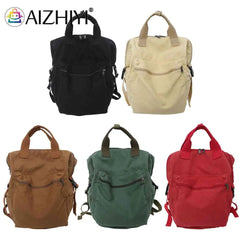 Retro Canvas Backpack Large Capacity Travel Student School Bag Zipper Rucksack