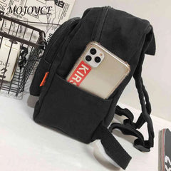 Retro Canvas Women Travel Shoulder Knapsacks Student Solid Large Capacity Rucksa