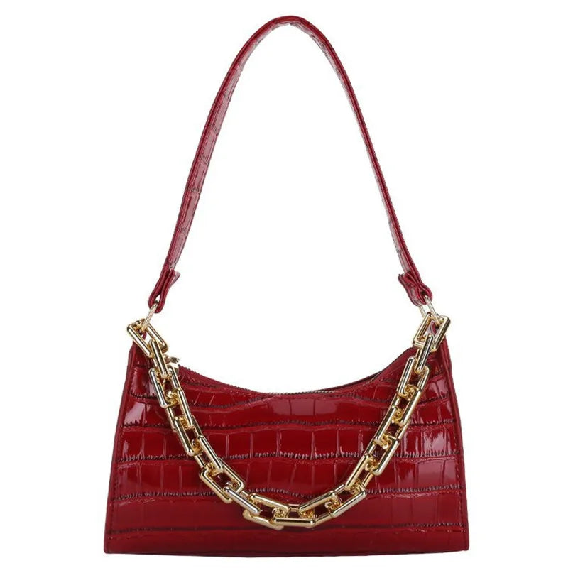 Retro Casual Lady Shopping Bag Chain Tote Bag