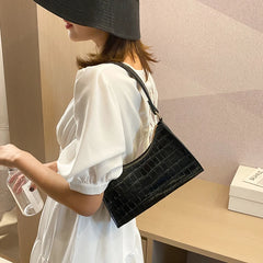 Vintage Leather Chain Handbag Women Totes Shoulder Bag