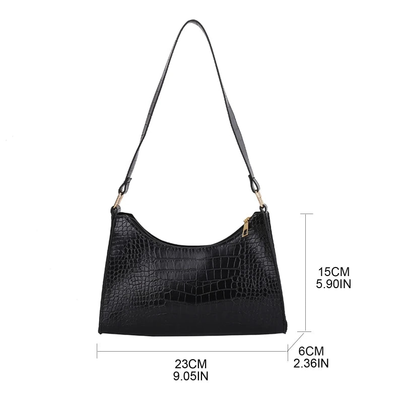 Retro Casual Women's Shoulder Bag PU Leather Handbags for Women Ladies
