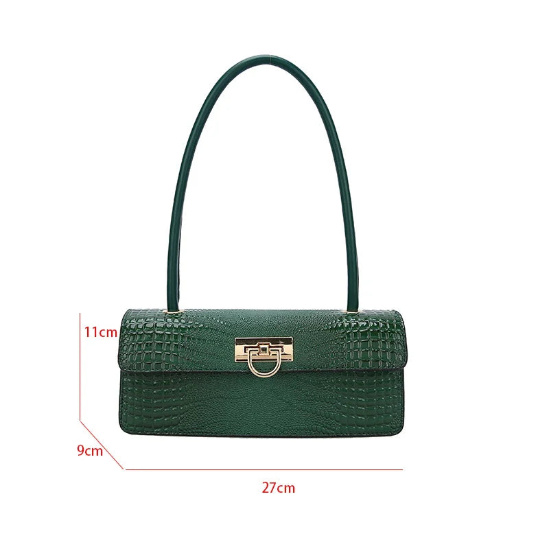 Retro Casual Women's Tote Crocodile Leather Handbags
