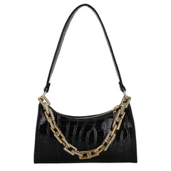 Retro Casual Women's Totes Shoulder Bag PU Leather Chain Handbags