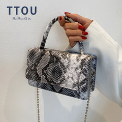 Retro Chain PU Leather Crossbody Bags For Women Shoulder Bag Lady Small Handbags
