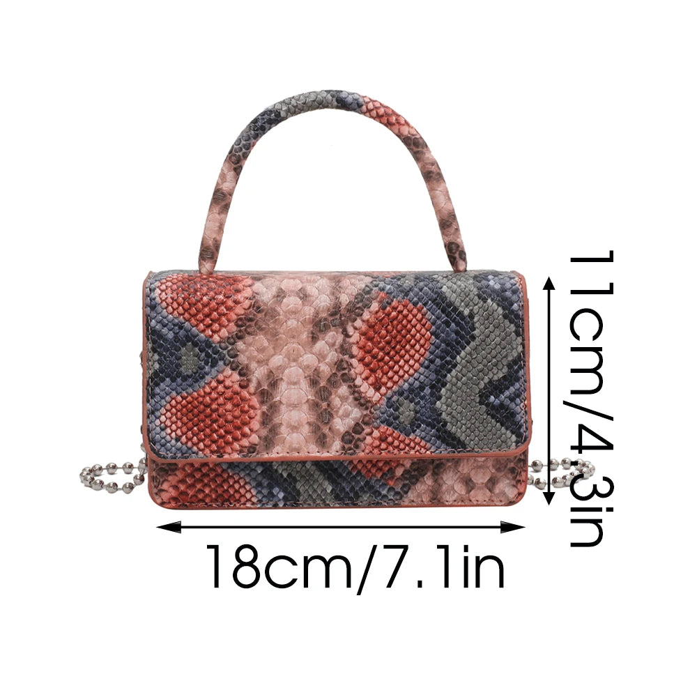 Retro Chain PU Leather Crossbody Bags For Women Shoulder Bag Lady Small Handbags