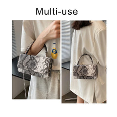 Retro Chain PU Leather Crossbody Bags For Women Shoulder Bag Lady Small Handbags