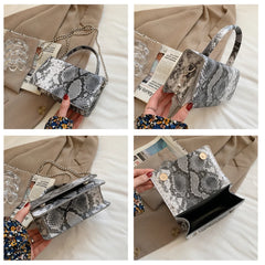 Retro Chain PU Leather Crossbody Bags For Women Shoulder Bag Lady Small Handbags