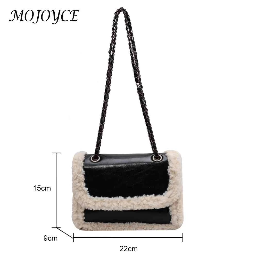 Retro Chain Shoulder Bags Women Faux Suede Shopping Tote
