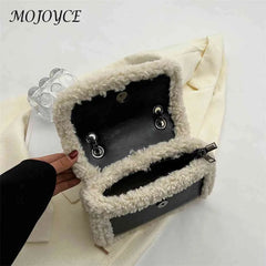 Retro Chain Shoulder Bags Women Faux Suede Shopping Tote
