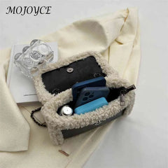 Retro Chain Shoulder Bags Women Faux Suede Shopping Tote
