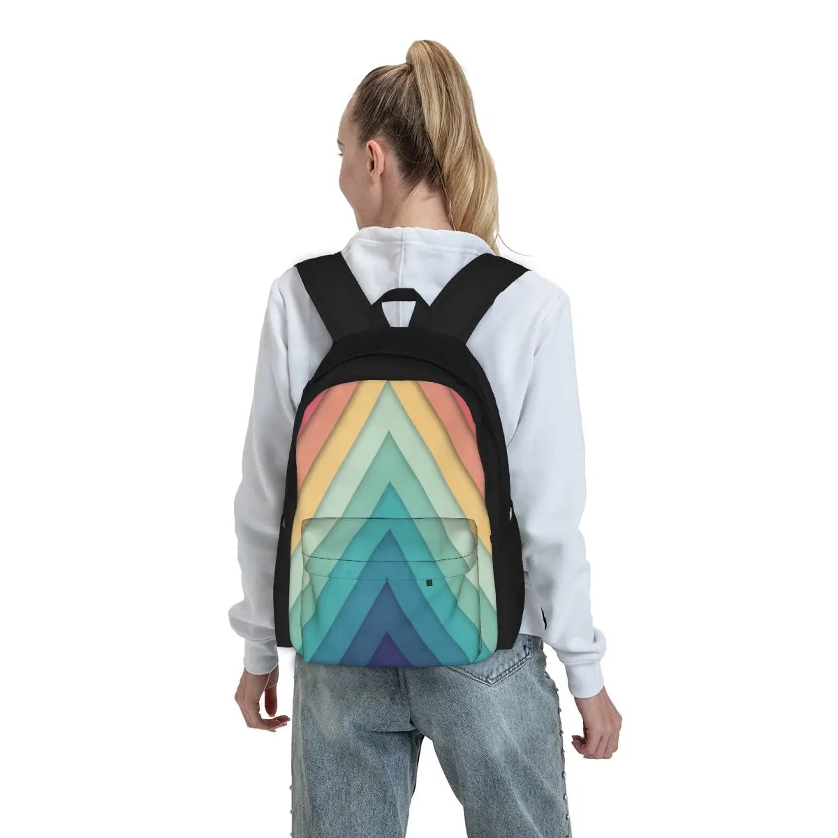Retro Chevrons 002 Backpacks Men's Backpacks Bags For Women