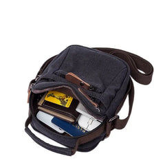 Classic Messenger Bag Canvas Shoulder Small Square Large-Capacity