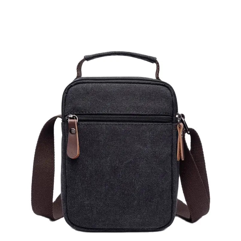 Classic Messenger Bag Canvas Shoulder Small Square Large-Capacity