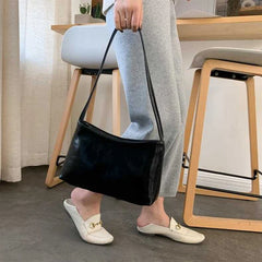 Retro Clutch Totes Bag Women PU Leather Shoulder Bags High Messenger Pack Armpit