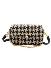 Retro Plaid Tweed Handbag for Women