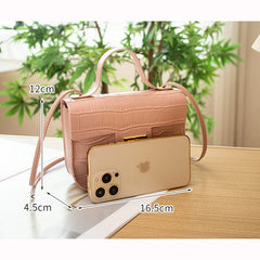 Retro Crocodile Pattern Shoulder Bag for Women PU Leather Crossbody Bags Handbag