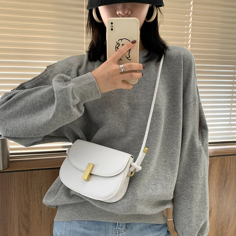 Retro Crossbody Bags Female Bags Tide Net Red ins Saddle Bag Shoulder Bag