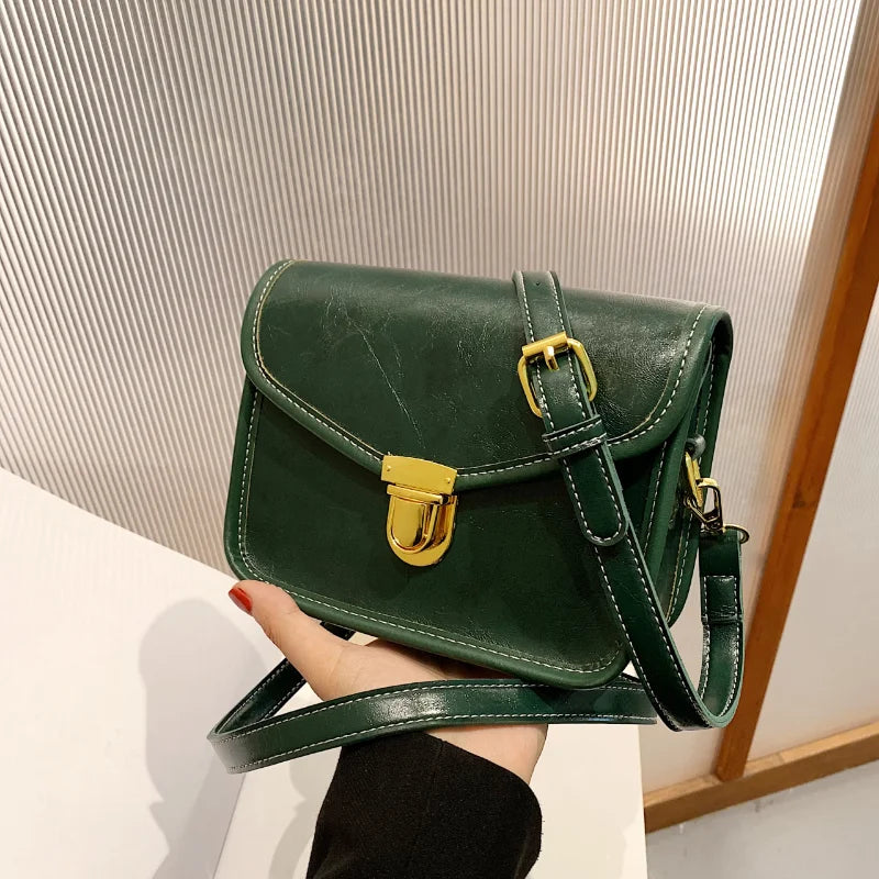 Retro Crossbody Bag Hasp Women Messenger Bag LOCK Shoulder Bag
