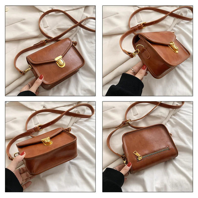 Retro Crossbody Bag Hasp Women Messenger Bag LOCK Shoulder Bag
