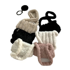 Retro Plush Underarm Shoulder Bag Female Winter Autumn Handbags
