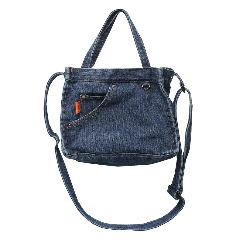 Youth Denim Crossbody Bag Small Mini Square Shoulder Bag